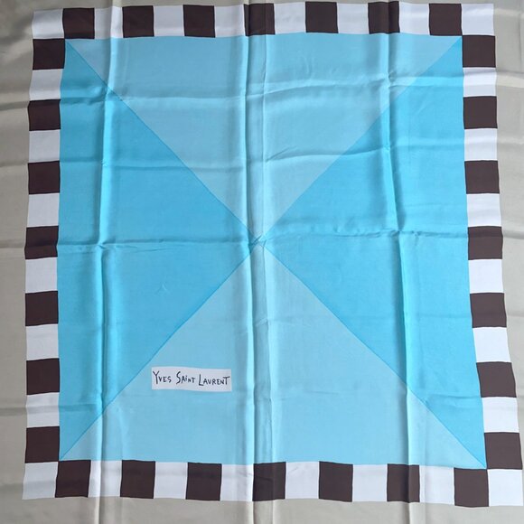 Vintage Yves Saint Laurent Abstract Silk Scarf - Picture 7 of 7